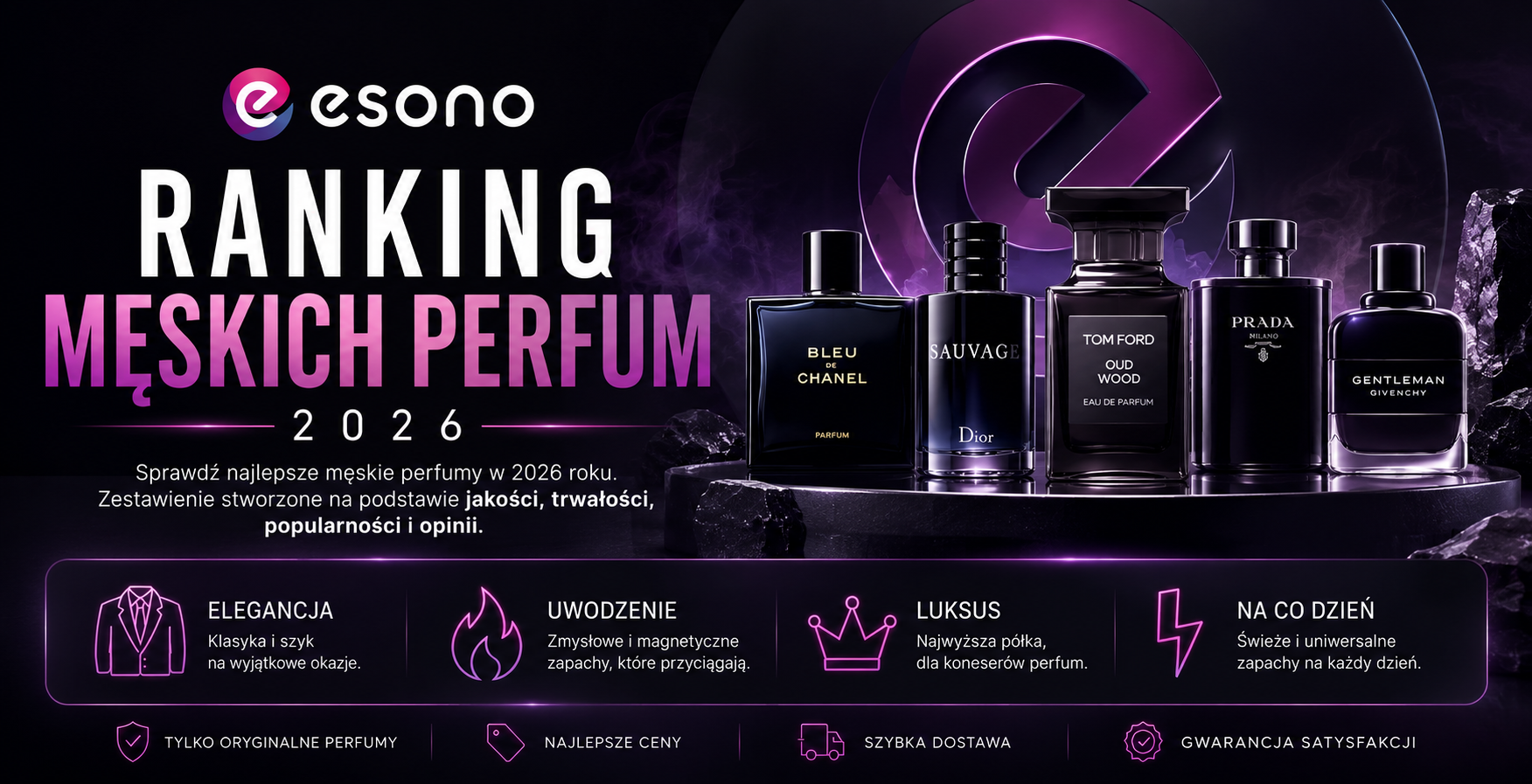 Ranking męskich perfum 2026 – najlepsze zapachy dla eleganckich, pewnych siebie i wymagających mężczyzn