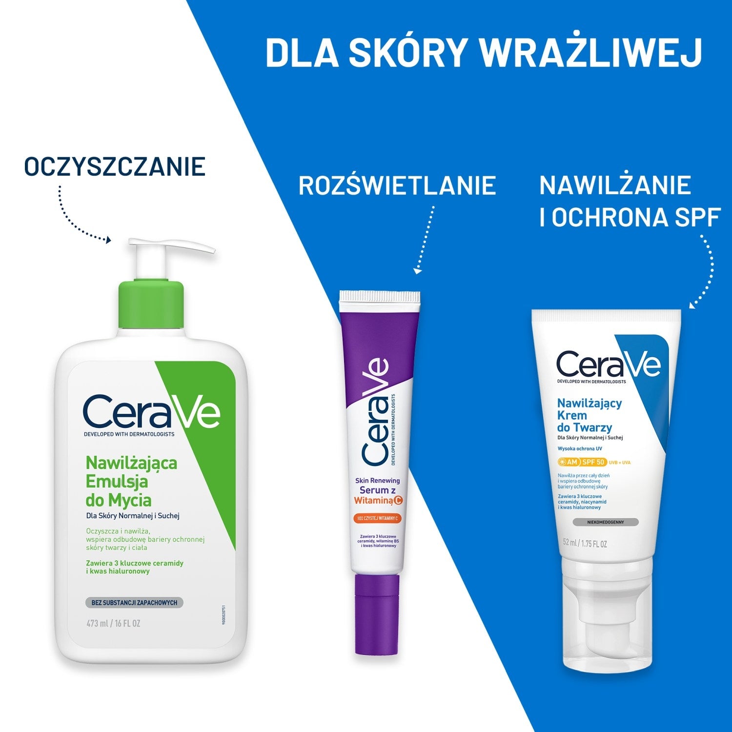 CeraVe Nawilżająca emulsja do mycia skóry suchej i normalnej 473 ml