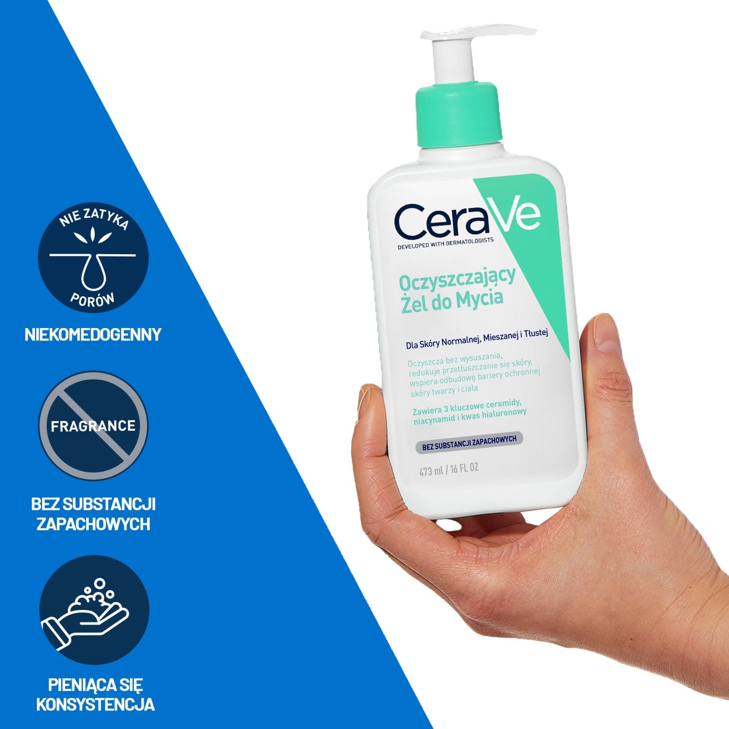 CeraVe oczyszczający żel do mycia ciała i twarzy