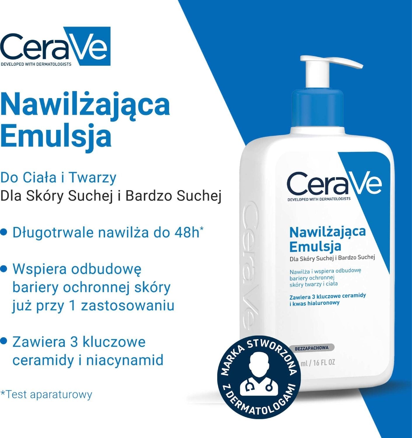 CeraVe Nawilżająca emulsja do skóry suchej i bardzo suchej 473 ml