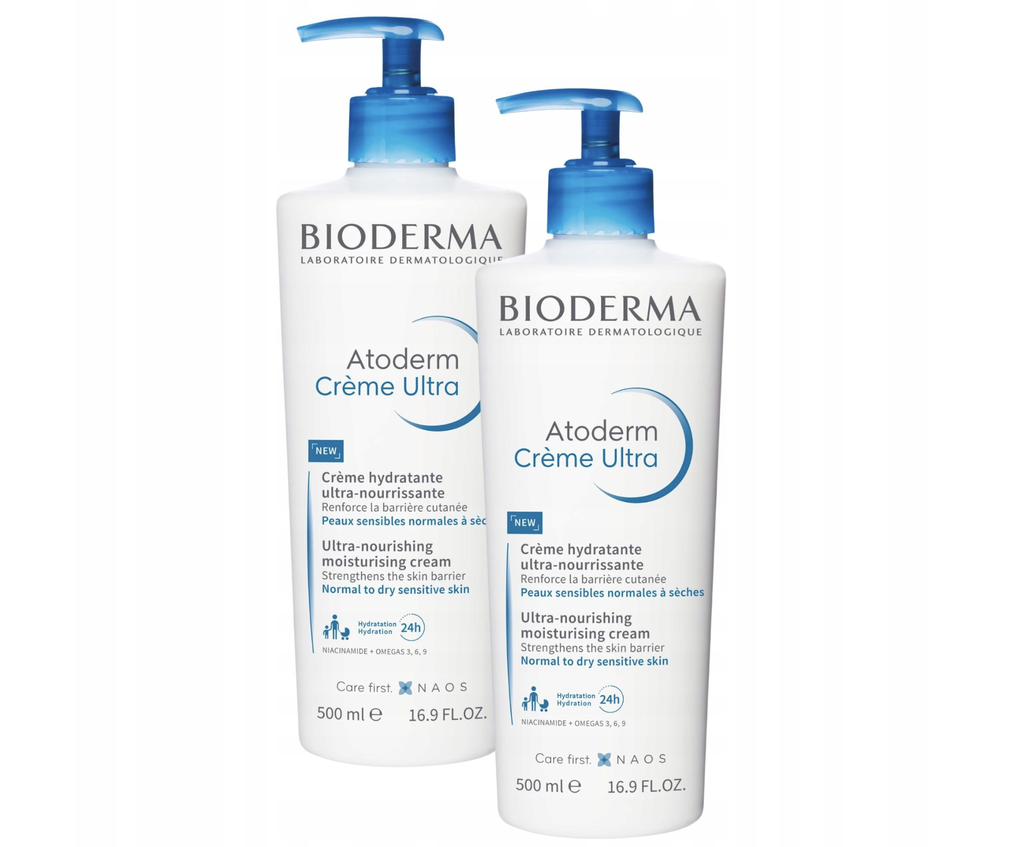 Bioderma Krem Ultra Nawilżający Opakowanie 2 x 500 ml