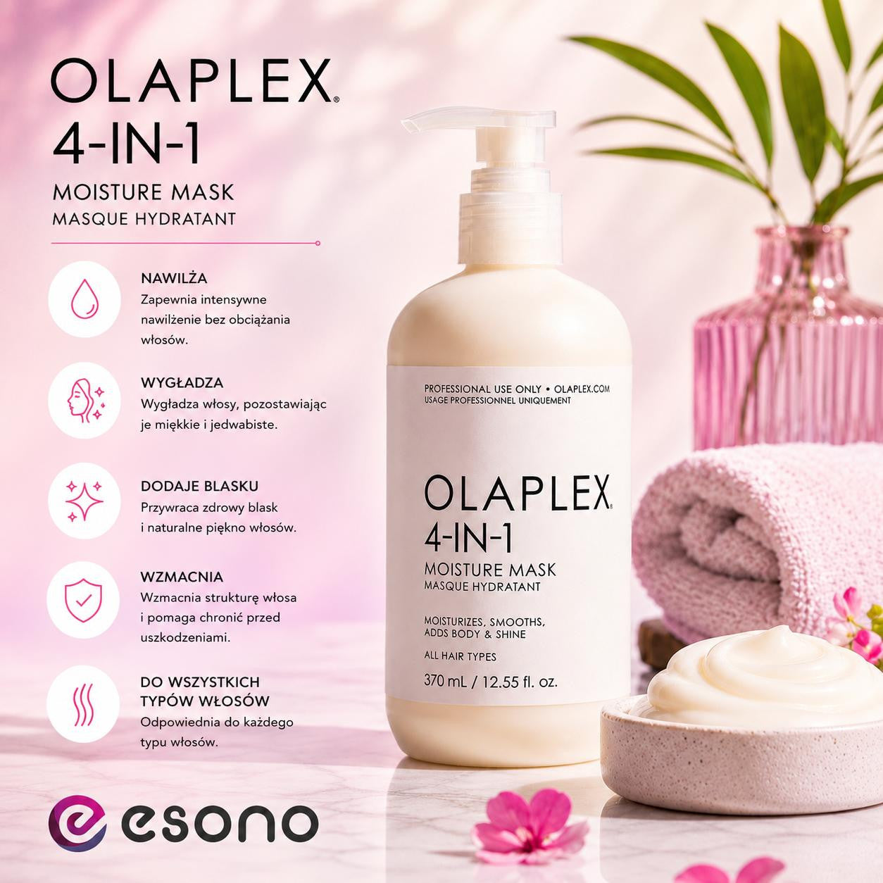 Olaplex 4-IN-1 Bond Intense Moisture Mask | maska rekonstruująca włosy 370 ml