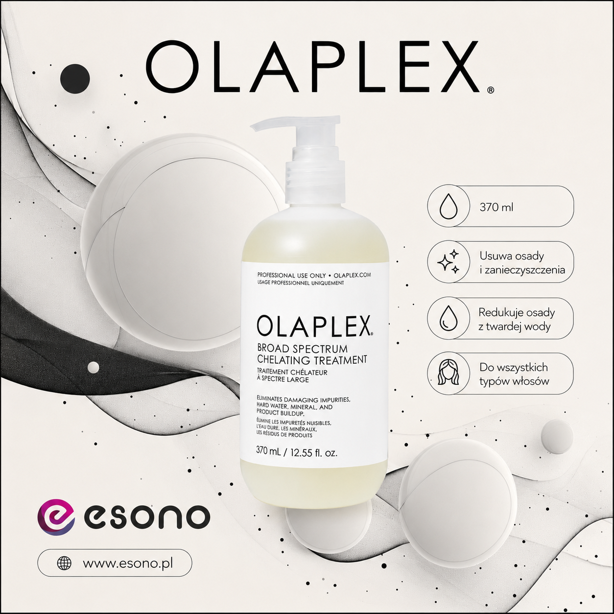 Olaplex Broad Spectrum Chelating Treatment 370 ml | żel głęboko oczyszczający do włosów