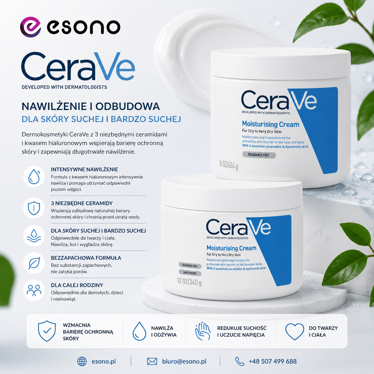 CeraVe | Nawilżający balsam do skóry suchej