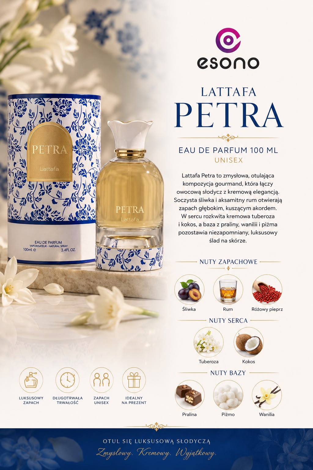 Lattafa Petra Eau de Parfum 100 ml – luksusowe perfumy