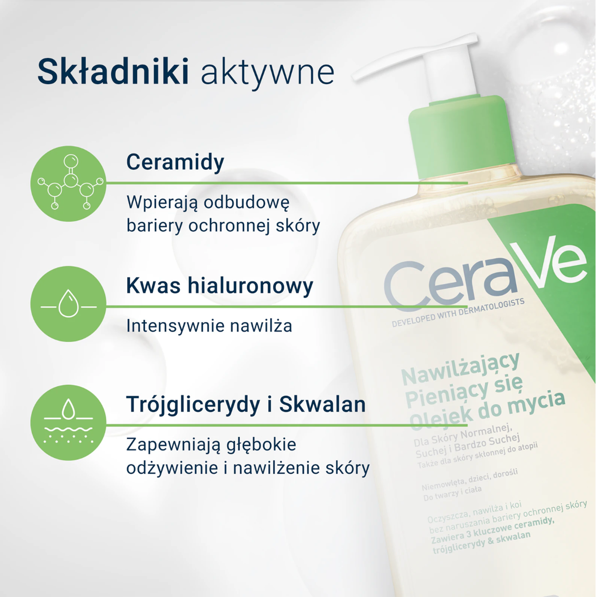 CeraVe nawilżający pieniący się olejek z ceramidami do mycia 473 ml